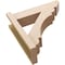 Ekena Millwork 6-in W x 16-in D x 20-in H Olympic Slat Rough Cedar Woodgrain TimberThane Outlooker, Primed Tan OUTUR060X16X20OLY24RCPR - alternate 4
